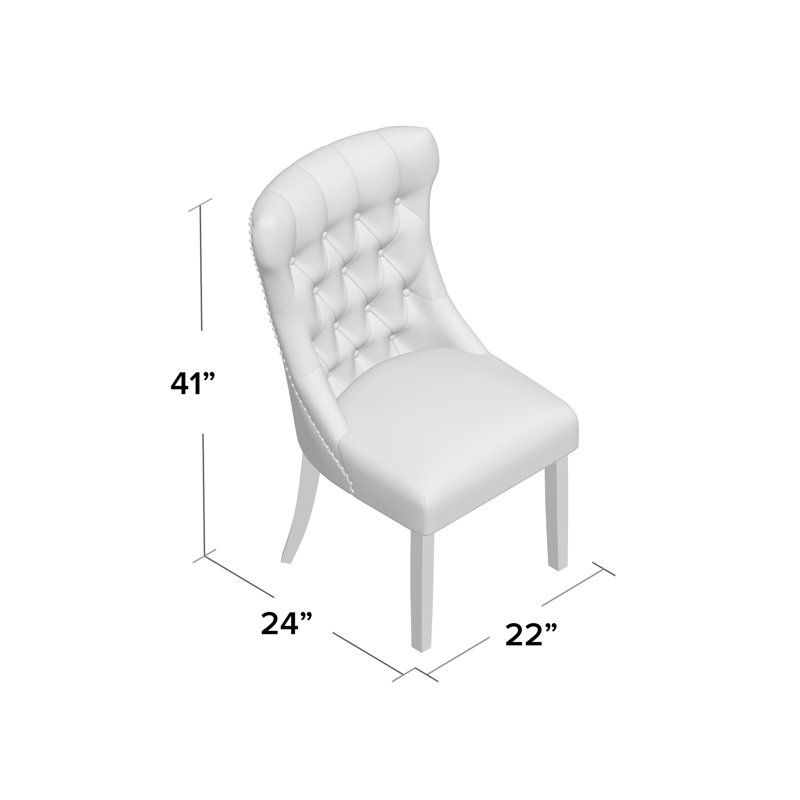 Chaise d'appoint capitonnée Rackley, 2, Beige