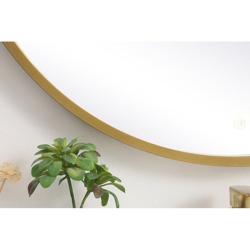 Miroir de salle de bain Pickard, 36 po x 36 po, Laiton