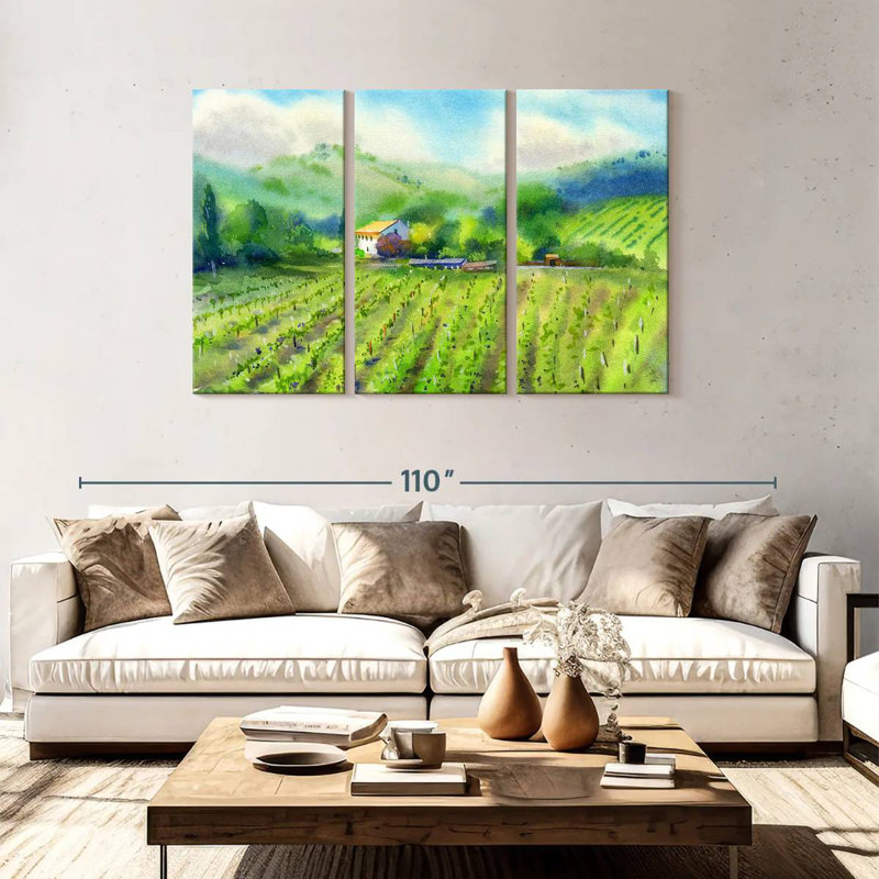 Alvord Vineyard Landscape, H 48 po x l 74 po