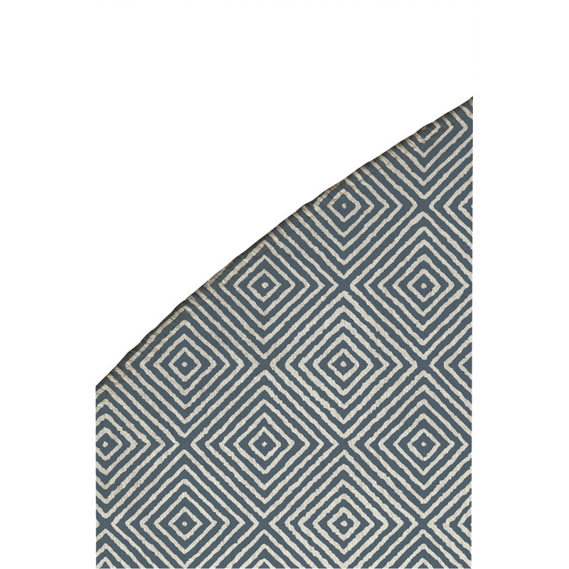 Ikat Spray Non-Slip Outdoor Rug, Round 5'