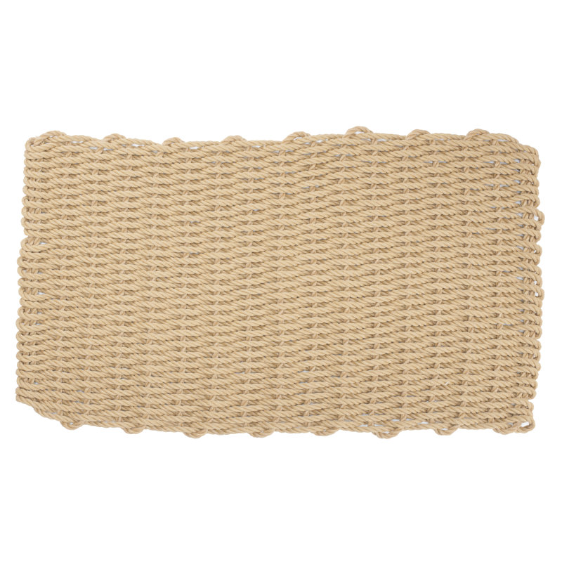 Bucz Outdoor Doormat, 18" W x 30" L, Beige