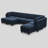 Sectional Sofa Livingroom Coner Couch With Storage Ottomans-1200585943