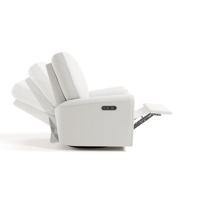 Sorrento Deluxe Power Recliner Swivel Glider, Ivory Basketweave