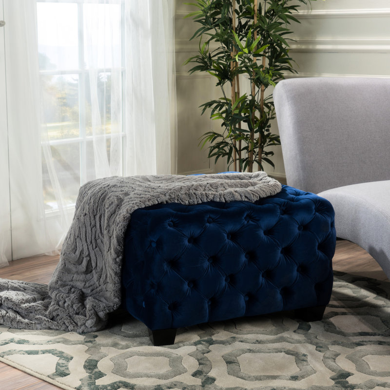 Ottoman Bench, Navy Blue
