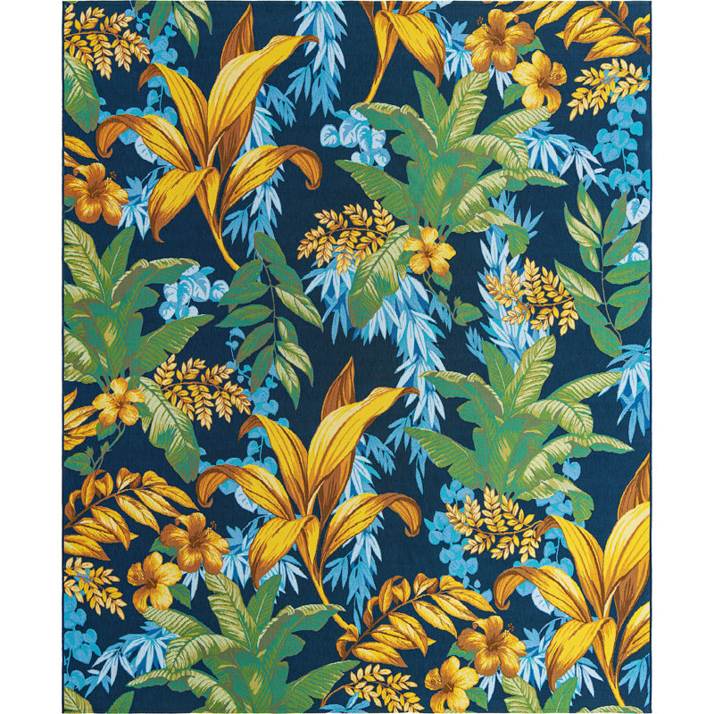 Tapis bleu iris pour l'extérieur, Rectangle 9 pi x 12 pi