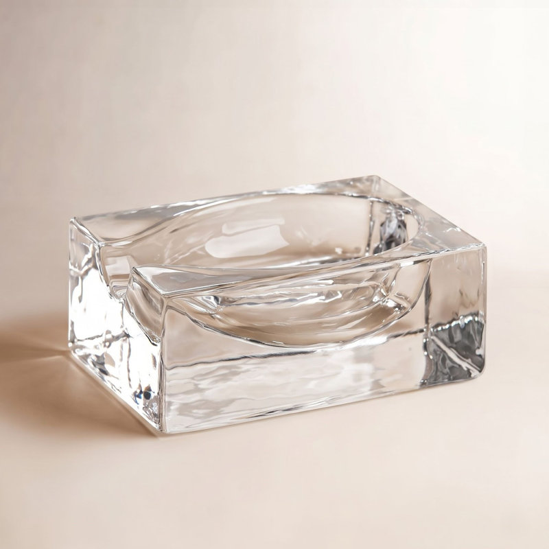 Cruet Lead Free Crystal Rectangle Spoon Rest