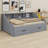 Daybed Frame With Storage Bookcases And Two Drawers,Charging Design-1882841073