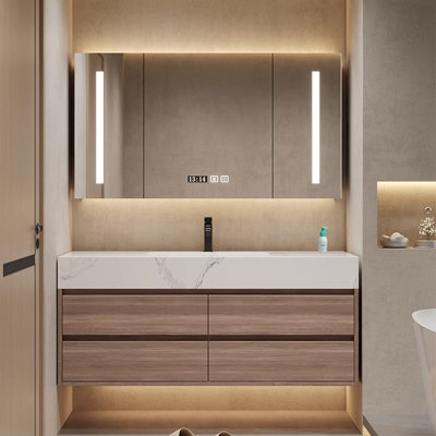 Armoire de salle de bain légère et luxueuse