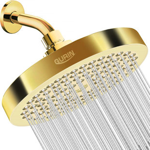High-Pressure Rainfall Shower Head with Adjustable Angles, Anti-Clogging Silicone Nozzles, and 1.8 GPM Water Efficiency