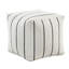 Pouf moderne et noir, revêtement, antidérapant, capacité de poids de 300 lb, tissu carré, et contraste