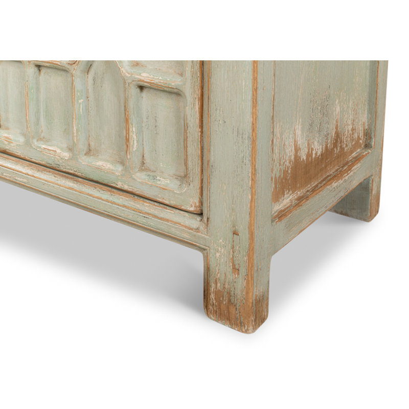Isla English Garden Sage Pine Sideboard with Adjustable Shelves