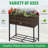 Rattan Appearance Raised Planter with Tool Storage Holder-815557572