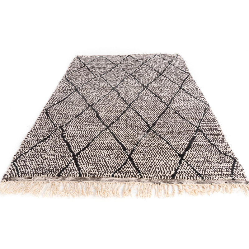 Tapis noir et blanc Orpheus