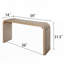 Console, table d'entrée de 59 po, table de style cascade courbée-1691158032