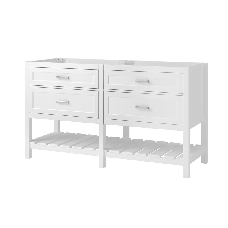 Lawson 60'' Double Bathroom Vanity Base Only, White