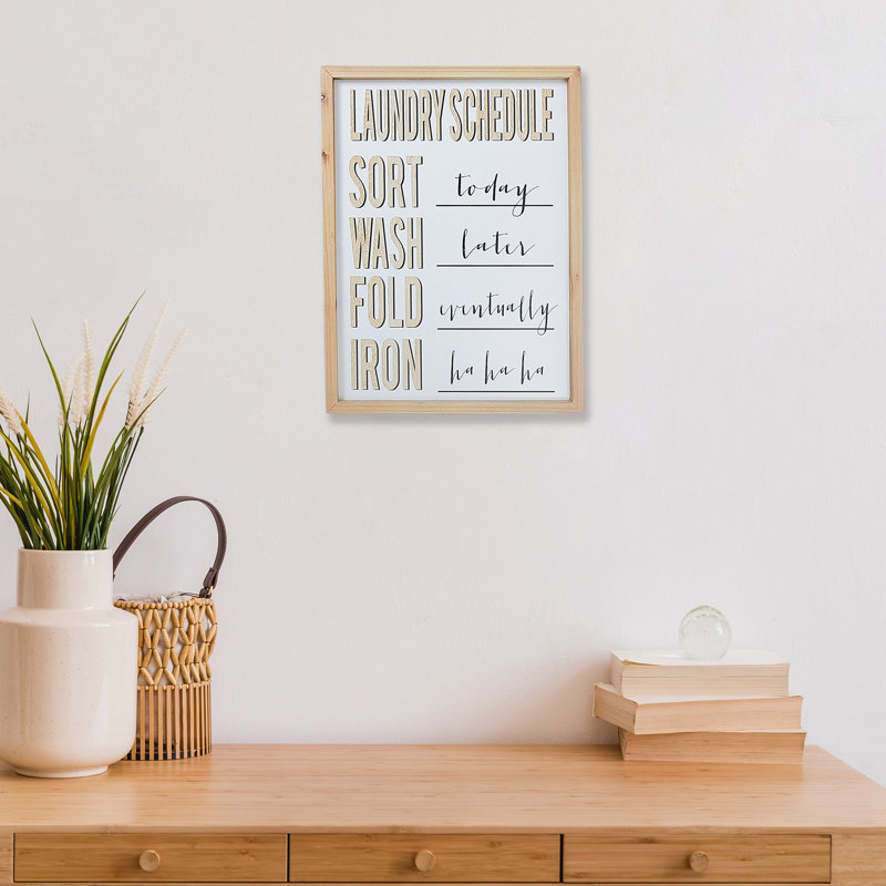 Ih Casadecor " Laundry Schedule "