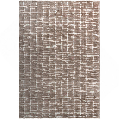 Tapis brun et polyester recyclé Nina Genesis