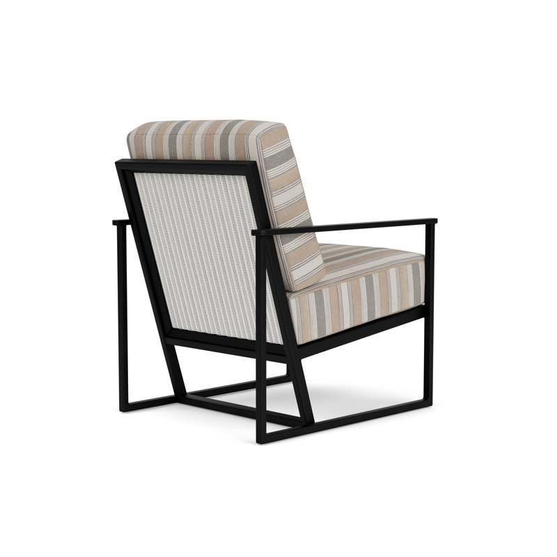 Summit Outdoor Lounge Chair, Ebony, Matte White, Purveyor Pewter