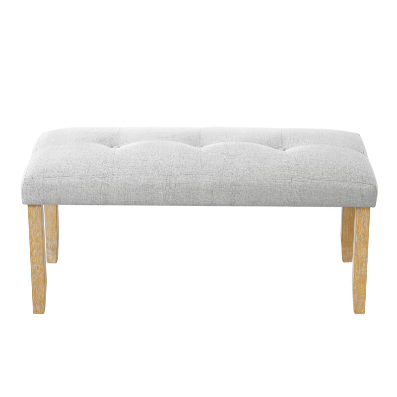 Banc rembourré et capitonné, Naturel