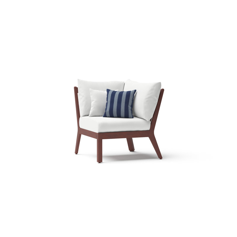 Chaise de coin Minhaj Sunbrella, Sunbrella® à rayures encre centrée