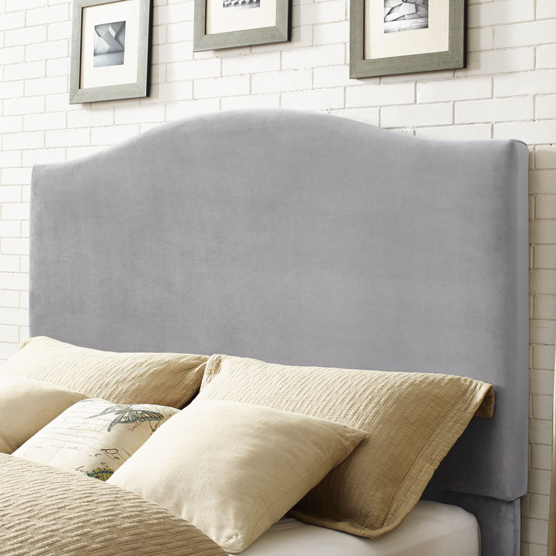 Tête de lit tapissier Benedict, Microfibre schiste, Double / Grand