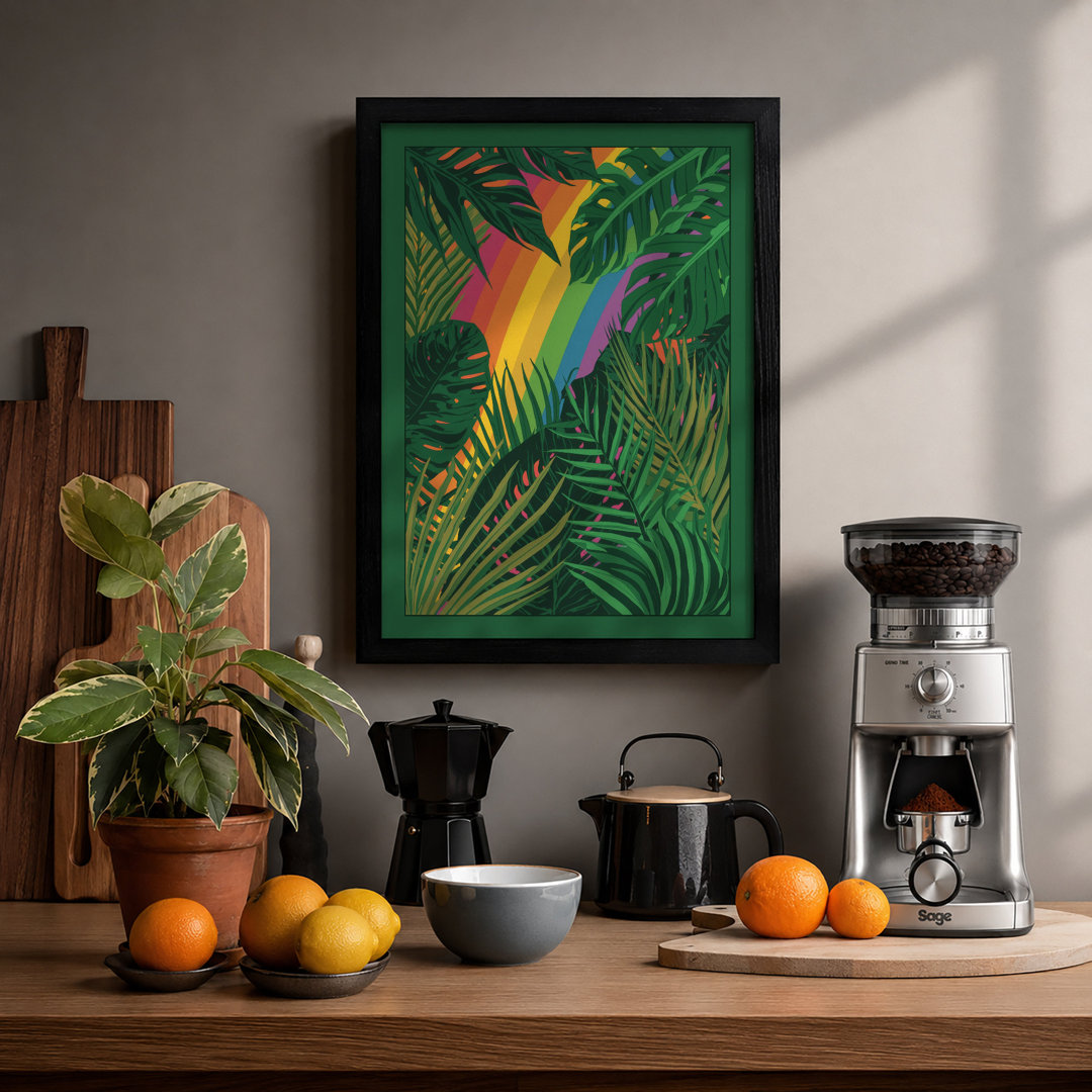 Parrot in Jungle Tropical - Framed Print