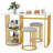 Rectangular Dining Table for 2 with 2-tier Storage Shelf for Small Space Dining Room