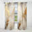 Beige And Gold Marble Lightning III - Abstract Shapes Curtain - Velvet Room Darkening - 1 panel-107826844