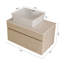 Petit meuble-lavabo flottant simple avec lavabo