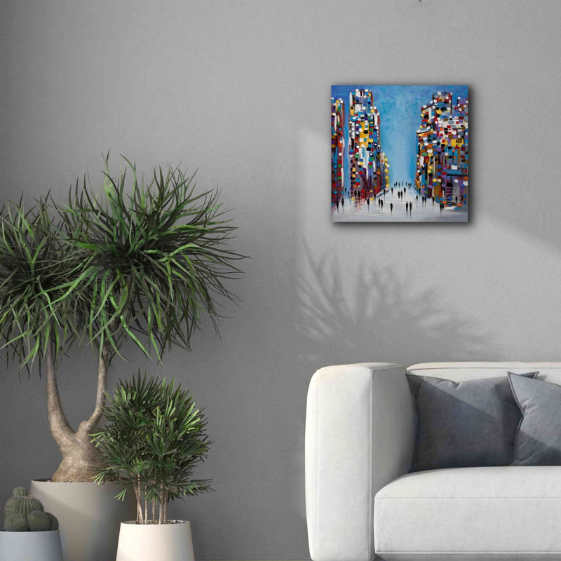«Cityscape» par Ekaterina Ermilkina, impression sur toile, H 18 po x l 18 po x P 0,75 po