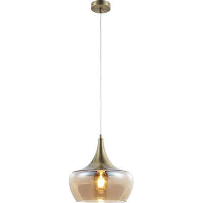 1 - Light Brass Geometric Pendant
