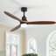 Nicola 60" 3-Blade Black Ceiling Fan With Led Light and Remote Control