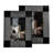 Black and White Resin Geo Lines Rectangle Photo Frame-89117172