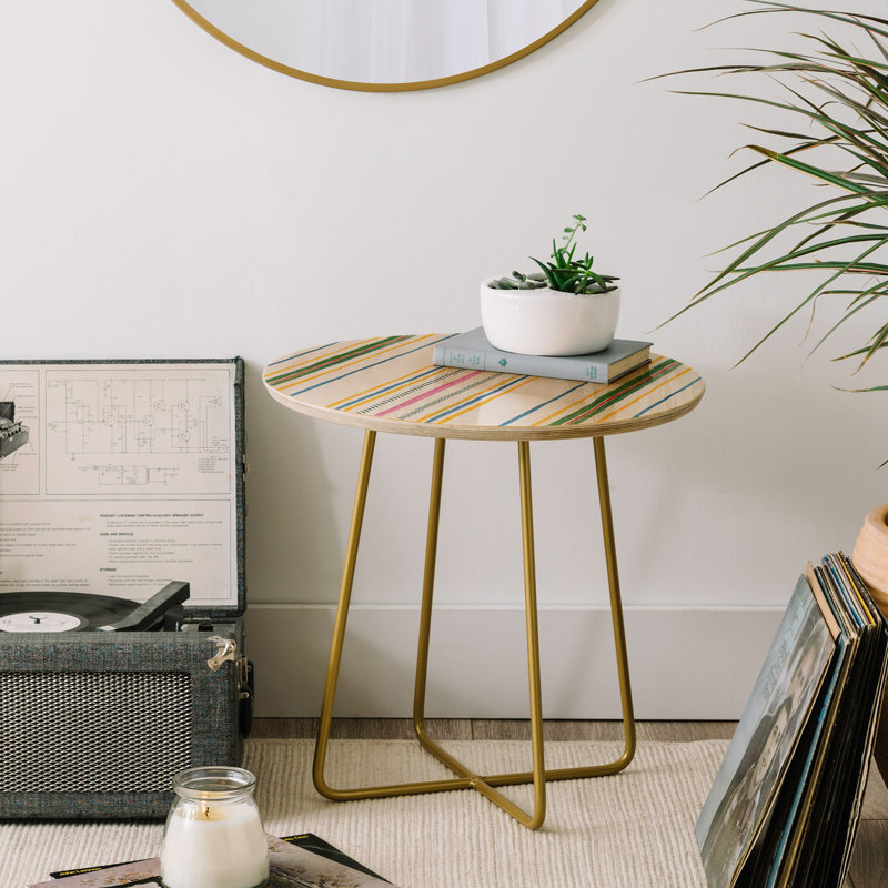 Solid Wood Top End Table