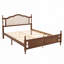 Lit en bois de pin avec tête de lit tapissier et pied de lit à panneau-368915518