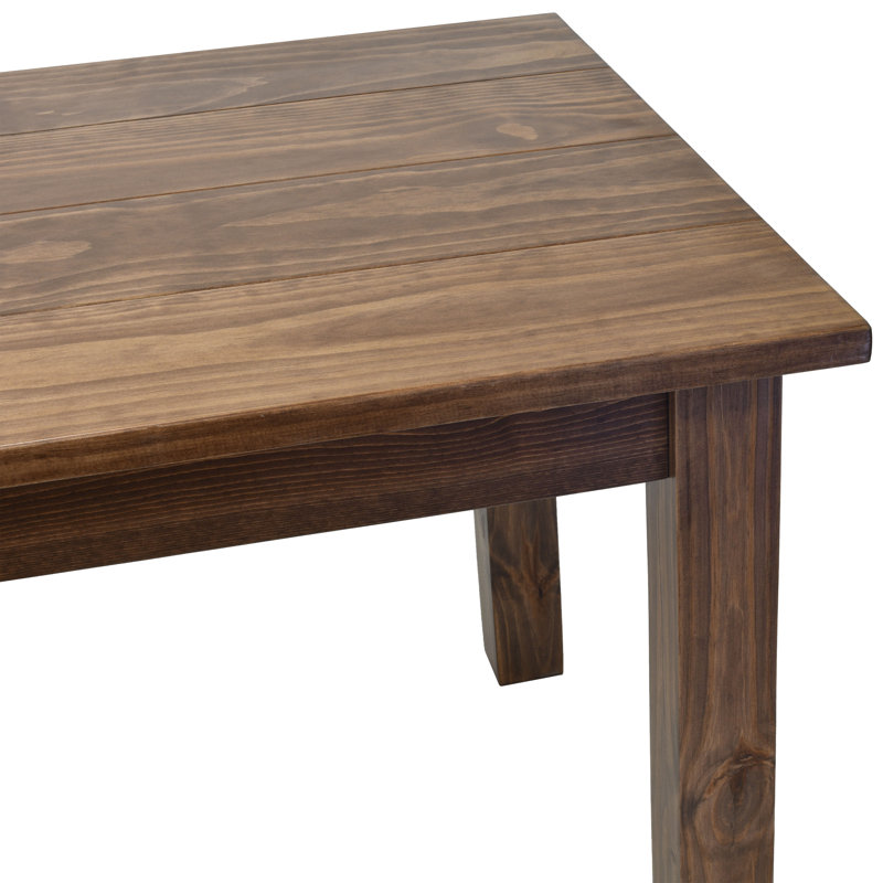Graceville Solid Wood Top Dining Table, 30" H x 48" L x 34" W, Special Walnut