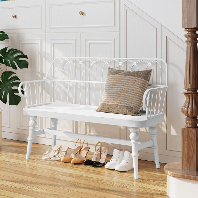 Banc en métal Modern, Blanc