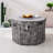 Adriyanna Concrete Propane Smokeless Fire Pit Table with Hidden Fuel Tank-1785170908