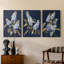 Floral Study Series LVII - Ensemble de 3 toiles tendues avec châssis - Prêt à être accroché-107311580