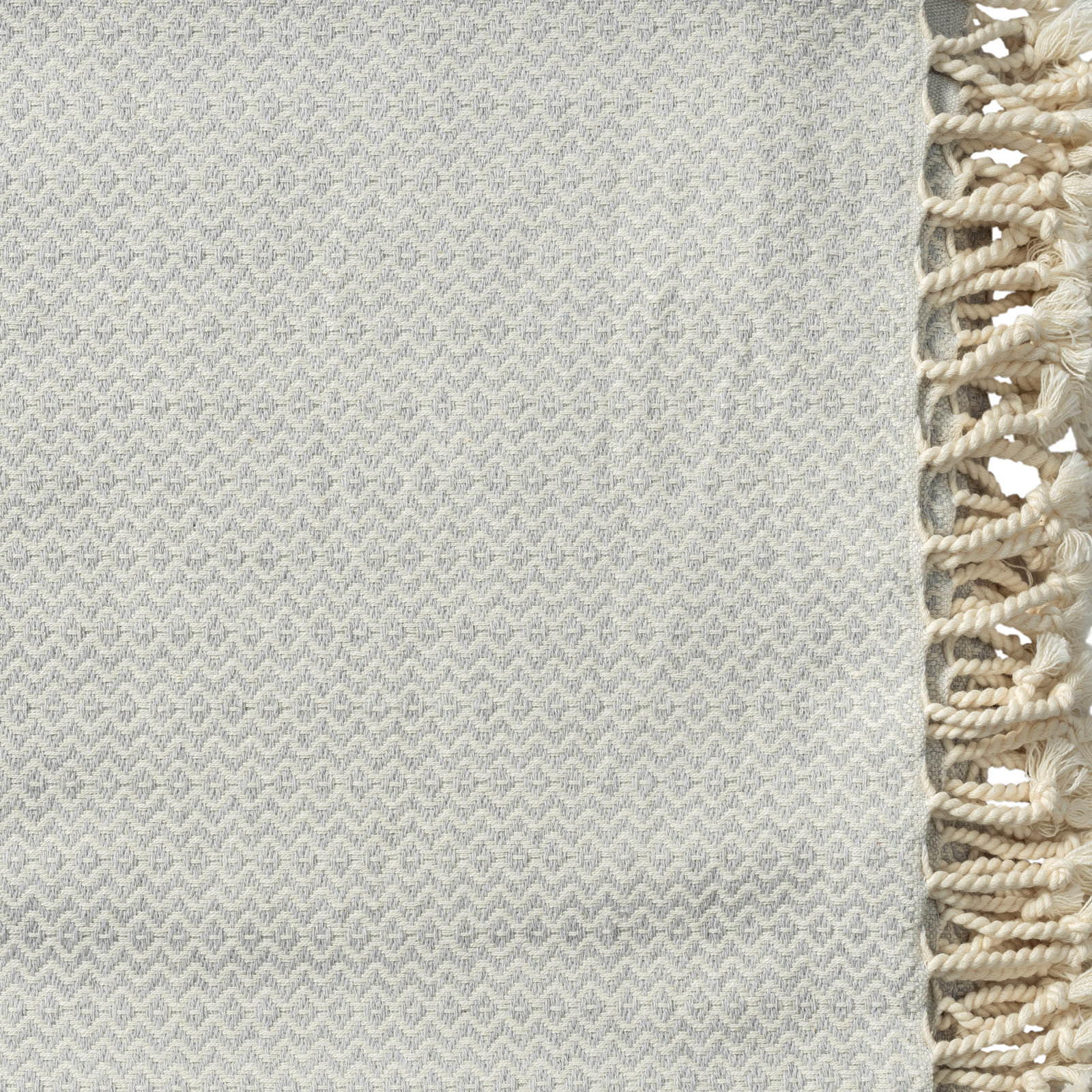 Dacion 100% Turkish Cotton Throw, Light Gray