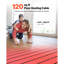 Système de tapis chauffant de 120 pieds carrés, système de plancher chauffant électrique radiant 120 V, avec membrane de découplage et thermostat et alarme à contrôle intelligent, installation facile pour les carreaux, la pierre, le vinyle-126496191