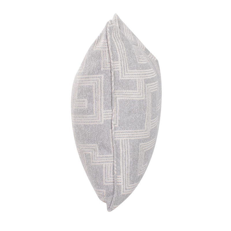 Indoor/Outdoor Pillow Syros Fog, 24"H x 24"W, Gray Striped, Square