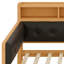 Lit de jour multifonctionnel avec lit gigogne, tablettes de rangement, banc et tête de lit tapissier-2065388800