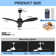 Karlena 48'' Ceiling Fan with Remote Control without Lights for Bedroom