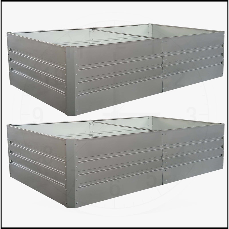  Lit de jardin en métal, H 22,05 po x l 94,5 po x P 47,2 po, 2