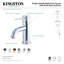 Robinet de salle de bain monocommande à fixation sur comptoir à 1 trou Kingston Brass