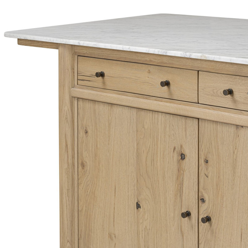 Fatima Kitchen Island-Aged Natural Oak