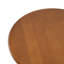 Table d'appoint ronde en bois de pin à finition noyer avec pieds en éventail uniques, table de bout moderne Mid-Century pour le salon