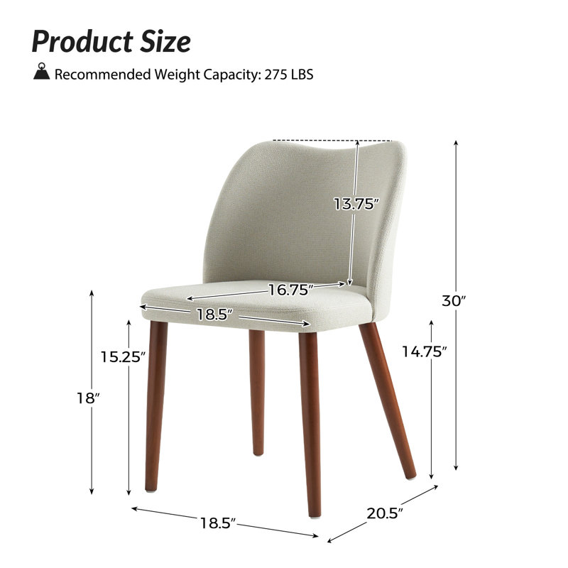 Chaise de salle à manger ergonomique Kanalu, Gris