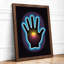 Glowing Hand In Light Modern - Print-938130158-938130153